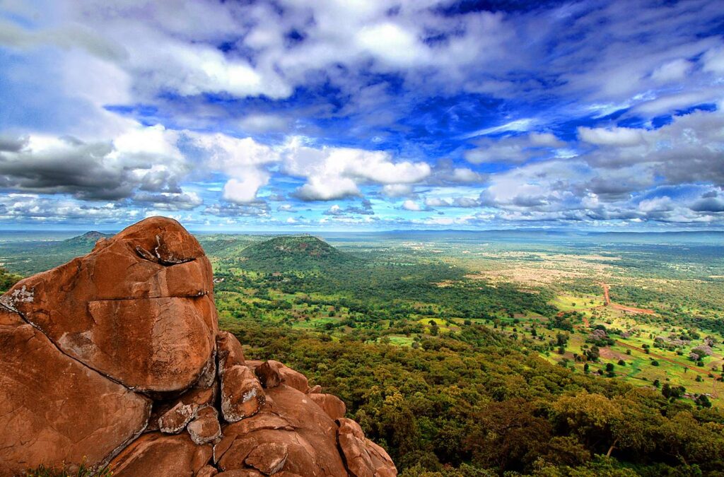A view over the Niokolo-Koba national park, in eastern Senegal.